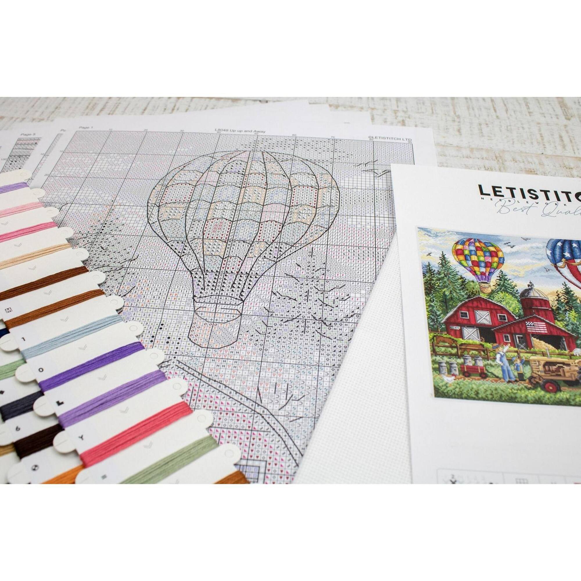 Letistitch Up Up and Away Counted Cross Stitch Kit